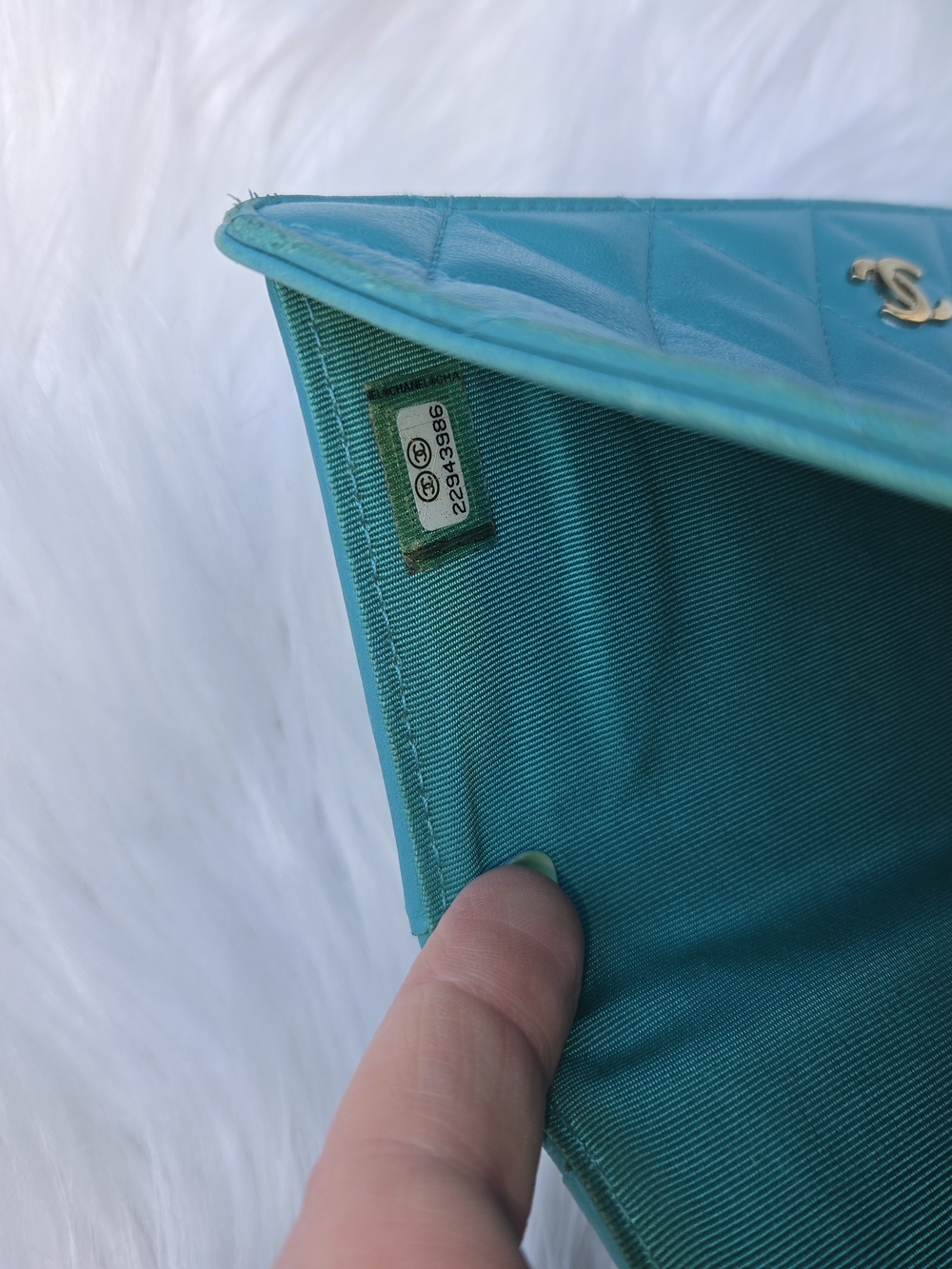 Chanel Quilted Calfskin Leather Flap Wallet Turquoise - Picture 2 of 12